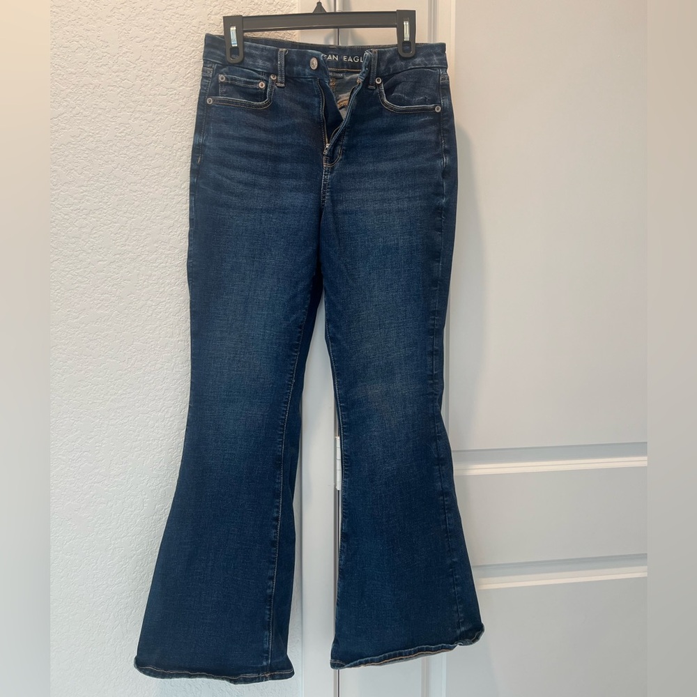 American Eagle Outfitters Dark Blue Curvy High Waisted Skinny
